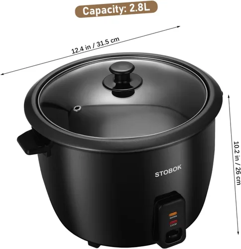 Vista 2 de Arrocera eléctrica multifuncional para guisos de papilla de arroz, electrodomésticos con enchufe de EE. UU. y función automática de mantener