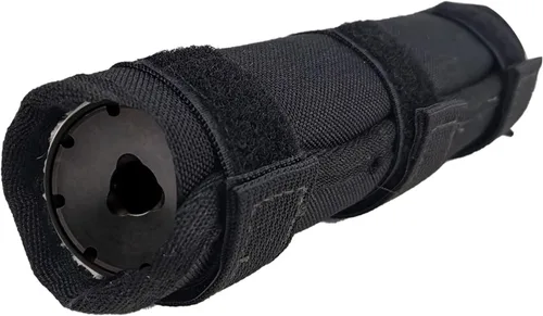 Vista 7 de Cubierta supresora de 8 pulgadas con funda interior a prueba de quemaduras para silenciador con aislamiento térmico y supresor de engranajes