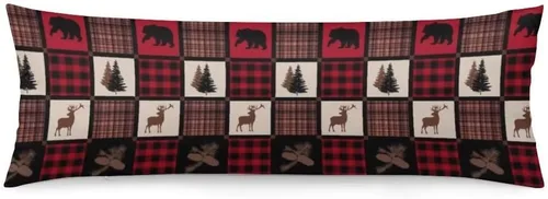 Vista 12 de Funda de almohada de cuerpo rústico del suroeste nativo americano Kokopelli étnico tribal largo protector con cremallera, fundas de almohada