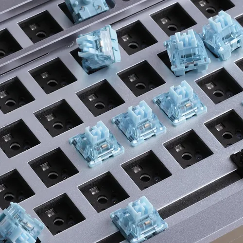 Vista 7 de Akko V3 Creamy Blue Pro - Interruptor de teclado con vástago a prueba de polvo para teclado mecánico gaming, interruptores de teclas táctiles