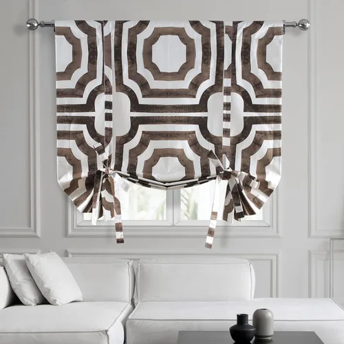 Vista 21 de HPD Half Price Drapes Ikat - Cortinas enrollables para oscurecer la habitación, 46 x 63 pulgadas, cortina enrollable de algodón para ventana de sala
