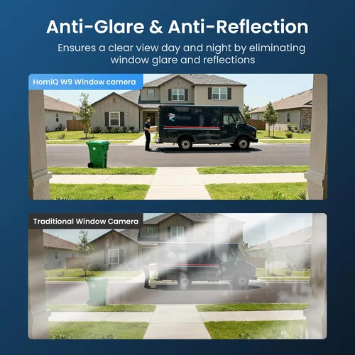 Vista 5 de Cámara de seguridad para ventana HOMIQ LIFE 3MP 2K, cámaras WiFi interiores 2.4GHz/5GHz con visión nocturna a color AI Colorvue, detección