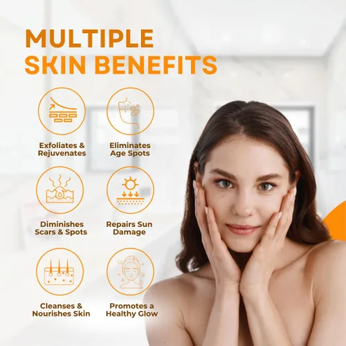Vista 7 de Aceite de cúrcuma – Suero facial para rostro y cuerpo – Suero natural iluminador de la piel y tratamiento de hiperpigmentación – Suero de brillo
