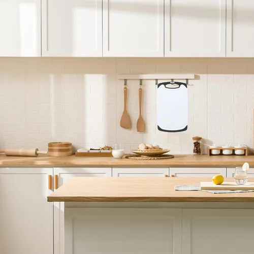 Vista 7 de Tabla de Cortar de Plástico de Alta Densidad con Mango Integrado - Fácil de Limpiar, Tabla de Cortar Antideslizante para Cocina - Tabla de Cortar
