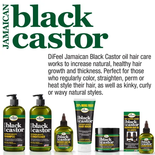 Vista 7 de Difeel Aceite de ricino negro jamaicano superior para el cabello, 7.1 onzas