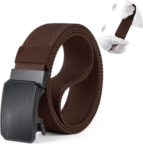 Vista 14 de Auto Lock Ratchet Belt for Men Elegant Dressing Belt Buckle 1.5" Wide Elastic Nylon Tactical Belts Thicker