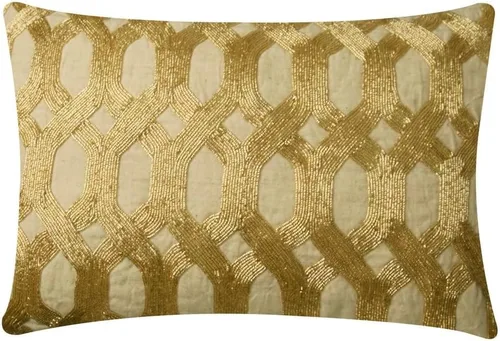 Vista 115 de The HomeCentric Fundas de almohada lumbares doradas de 12 x 14 pulgadas (11.8 x 13.8 in), de piel sintética, con diseño de animales, estilo moderno
