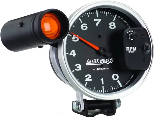 Vista 3 de Auto Meter 233905 Monster Autogage Tacómetro con luz indicadora de cambio.