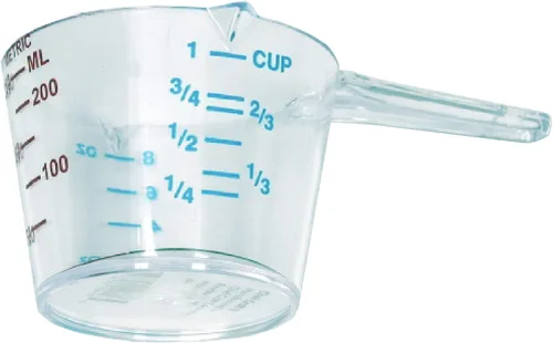 Vista 5 de Chef Craft Select - Taza medidora de plástico, 1 taza, transparente