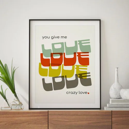 Vista 5 de Song Lyric - Póster artístico para pared, póster de cita musical, decoración moderna de mediados de siglo, regalo para aniversario, boda, él, su