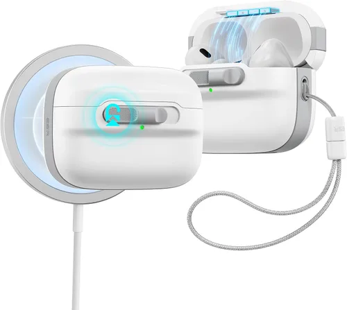 Vista 31 de ESR Funda para AirPods Pro (2023/2022/2019, 2ª/1ª generación), compatible con Airpods Pro 2 (cable USB-C/Lightning), listo para MagSafe, bloqueo