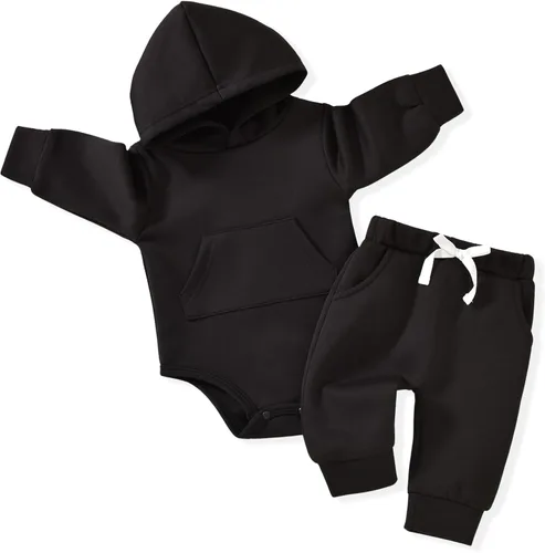 Vista 21 de Aalizzwell Conjunto de sudadera con capucha de invierno para bebé infantil Albaricoque