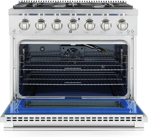 Vista 6 de 36 pulgadas Vista Coll 5.4 pies cúbicos 6 quemadores Cocina de gas