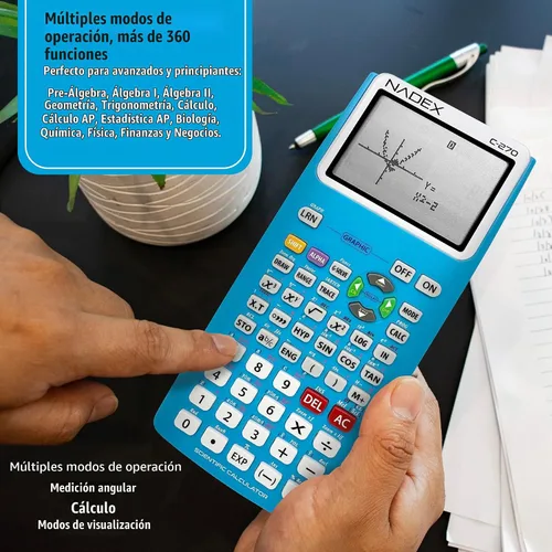 Vista 2 de Calculadora Científica con Funciones Gráficas para Estudiantes de Universidad y Secundaria, Ingeniería, Matemáticas Avanzadas, Cálculo, Álgebra Azul
