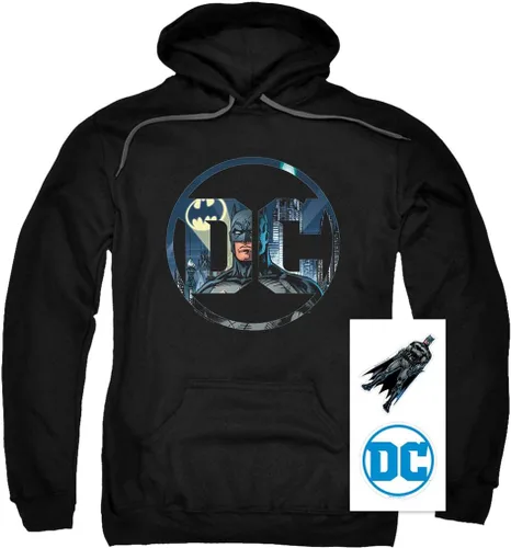 Vista 2 de Sudadera con capucha y calcomanías con logotipo de Batman (L), Batman