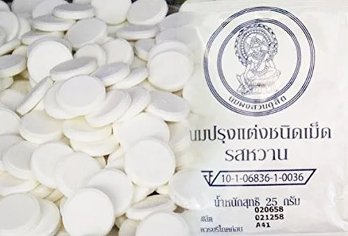 Vista 2 de 6 Bolsas de Caramelo Leche Tableta Sundusit de Tailandia 25 G.
