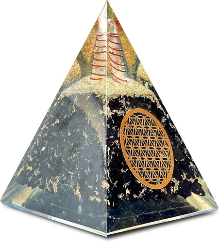 Vista 13 de Pirámide de orgón del Éxito – Pirámide de orgonita de 7 Chakras para sanación, meditación, alivio del estrés, energía positiva y equilibrio