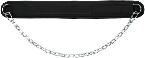 Vista 2 de Heavy Duty Hip Thrust Belt for Dumbells, Kettlebells, and Plates - Glute Workout at Home, Gym, and Travel - Dip and Pullup Belt (Chain Included)