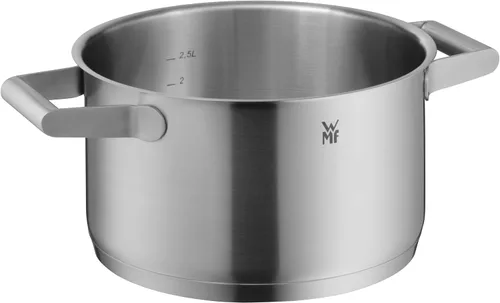 Vista 4 de WMF 732146040 Comfort Line Topfset Induktion Juego de ollas de acero inoxidable mate Cromargan de 4 piezas con tapa de cristal, escala, apilables