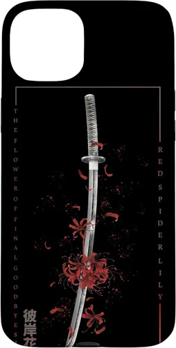 Vista 9 de Higanbana o Spider Lily con anime Samurai Sword - Carcasa estética para iPhone 17