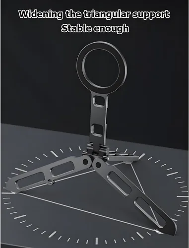 Vista 7 de Trípode magnético para iPhone 16/15/14/13/12 Plus Pro Max, trípode de aluminio mini Magsafes para iPhone y Magsafes, diseño de doble cara, tornillo