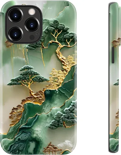 Vista 16 de LUHOURI Funda para iPhone 12 Mini, compatible con carga inalámbrica, doble capa, interior de silicona suave + carcasa exterior dura, bonito diseño