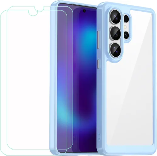Vista 10 de TPU Cover for Yoresaw I26 Ultra + 2 HD Tempered Glass, Shell Protective Back Case - 9 Hardness Anti-Scratch Screen Protector (6,99")-MFXC - Black