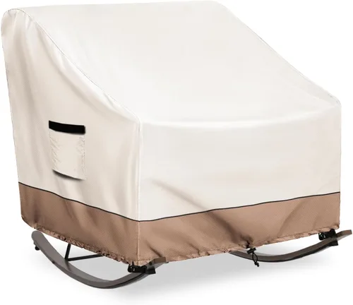 Vista 13 de Funda para silla mecedora para exteriores, resistente 600D, funda de invierno para silla de patio de 27 pulgadas de ancho x 34 pulgadas