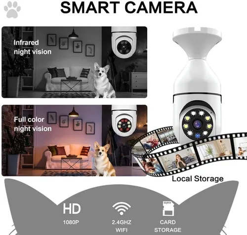 Vista 5 de Cámara de seguridad con bombilla WiFi I 2K