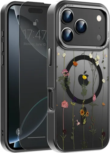 Vista 8 de Goodon para iPhone 15 Pro Max con protector de pantalla de privacidad, compatible con Magsafe, funda translúcida mate a prueba de golpes - Linda