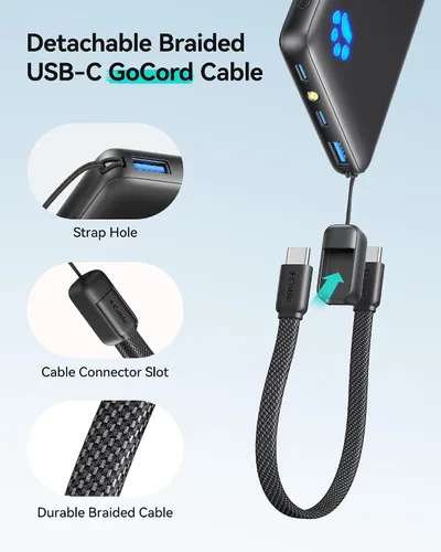 Vista 6 de INIU Cargador portátil compacto de alta capacidad para portátil de 140 W 25000 mAh y banco de energía ultra delgado de 45 W 10000 mAh