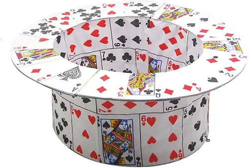 Vista 4 de Enjoyer - Tarjeta plegable para fanáticos a tarjetas, sombrero de copa, trucos mágicos, ilusiones de escenario, accesorios de comedia, accesorios