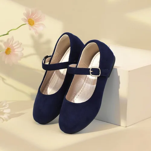 Vista 3 de PANDANINJIA Zapatos de vestir para niñas con diseño de flores y perlas, zapatos planos Adela para boda, fiesta, escuela, para niños pequeños