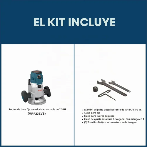Vista 2 de Bosch MRF23EVS - Enrutador electrónico de 2.3 HP con base fija