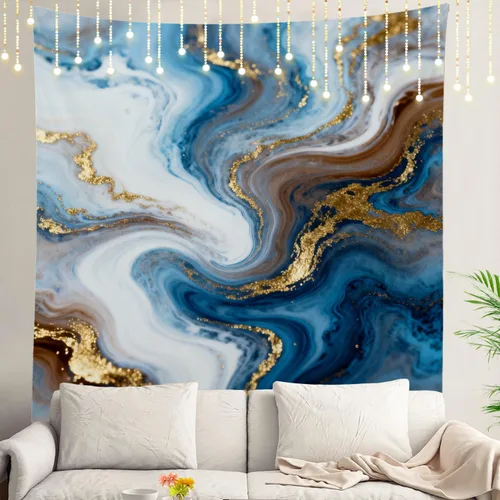 Vista 99 de Shrahala American Republican Elephant Tapestry, Red Navy Blue Striped Background Wall Hanging Hd Print Polyester Backdrop For Dorm Room Bedroom 30 X