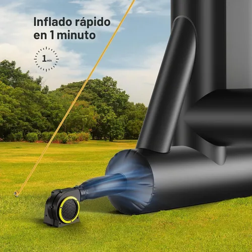 Vista 5 de Amada AMPJ04 - Pantalla de cine inflable para exteriores de 14 pies, pantalla de proyector con aire rápido de bajo ruido, compatible con proyección