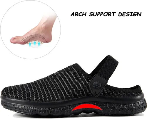 Vista 2 de Zuecos de jardín para hombre y mujer, zapatos de jardín de verano, sandalias transpirables para el hogar, zapatos para interiores y exteriores