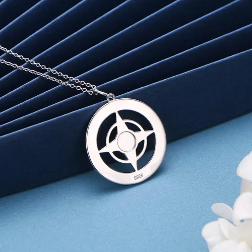 Vista 17 de Alphm Collar con colgante vikingo de plata esterlina S925 para hombres y mujeres, joyería de viaje para graduación, amistad, talismán, joyería