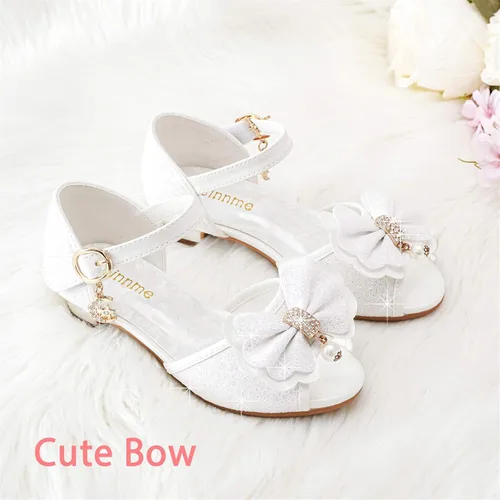 Vista 3 de Osinnme - Sandalias de boda para niña pequeña y grande