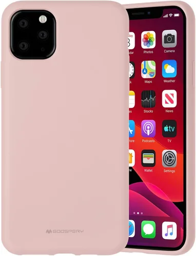 Vista 9 de GOOSPERY Funda de silicona líquida para Apple iPhone 11 Pro Max (6.5 pulgadas) Jelly Rubber Bumper Case con forro de microfibra suave (negro)