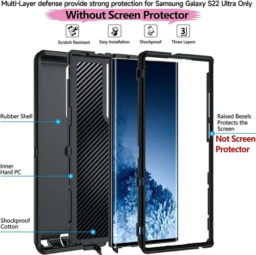 Vista 2 de Funda para Galaxy S23 Plus Defender, diseño de camuflaje, funda híbrida a prueba de golpes, diseño de doble capa, cubierta dura diseñada