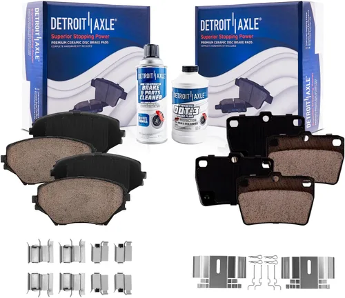 Vista 74 de Detroit Axle - Pastillas de freno de cerámica delanteras Reemplazo de pinza de freno derecha para Dodge Ram 1500 Dakota, Ram 1500 Classic - Juego