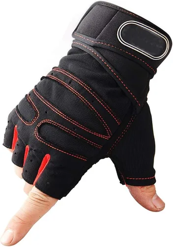 Vista 7 de Guantes de entrenamiento para levantamiento de pesas, entrenamiento de pesas, ciclismo, guantes de levantamiento de pesas de alta calidad, guantes