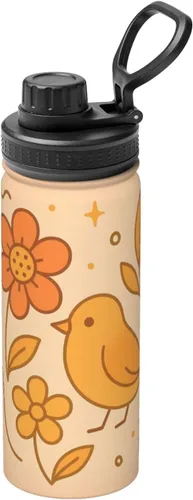 Vista 16 de Bright Star Printed Insulated Water Bottle, 18oz Stainless Steel Funny Travel Mug, Leakproof Hot & Cold for Sports, Gym, Hiking