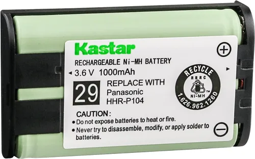 Vista 10 de Kastar Paquete de 1 batería de repuesto tipo 29 para Panasonic HHR-P104 HHR-P104A 23968 439024 439025 KX-TG2302 KX-TG230 KX-TG2312 KX-TG2355W