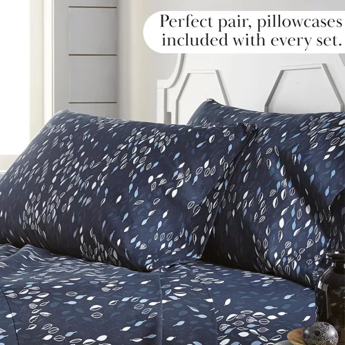 Vista 63 de Southshore Fine Living, Inc. Colección Winter Brush, juego de sábanas de 3 piezas para cama individual, sábana bajera con bolsillo profundo de 14