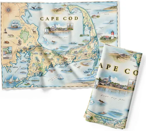 Vista 4 de Xplorer Maps 1000 Islands Map - Toalla decorativa de harina para cocina, 100% algodón, 18 x 24 pulgadas