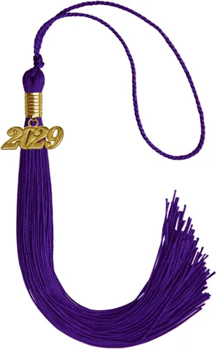Vista 59 de Endea Graduation - Borla de un solo color con fecha dorada (Oro Antiguo, 2020)