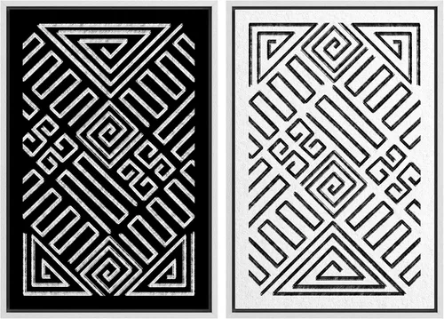 Vista 46 de SIGNFORD Lienzo enmarcado para pared, juego de arte geométrico retro de mediados de siglo, plantas forestales, ilustraciones con formas abstractas