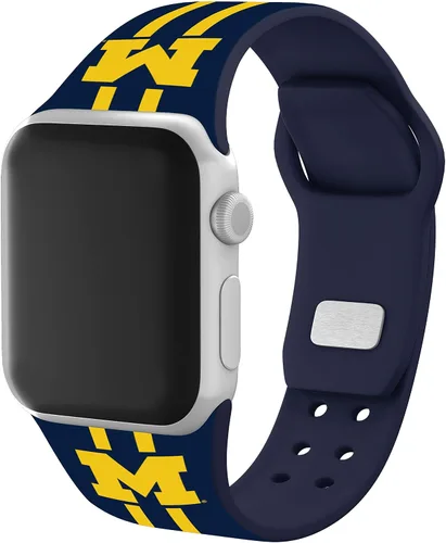 Vista 2 de Affinity Bands Correa de reloj Michigan Wolverines HD de la NCAA compatible con Apple Watch, todas las series
